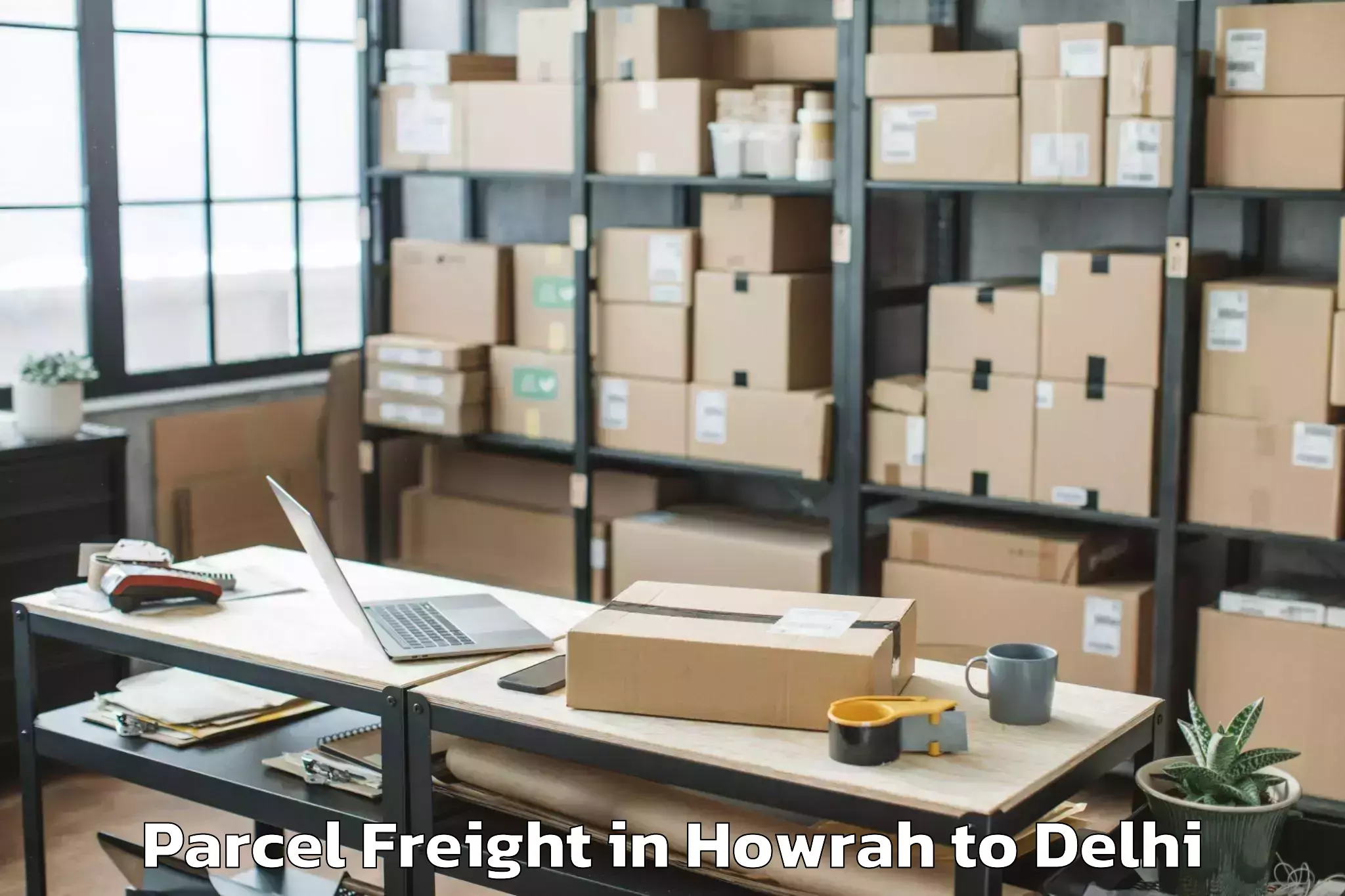 Top Howrah to Delhi Airport Del Parcel Freight Available